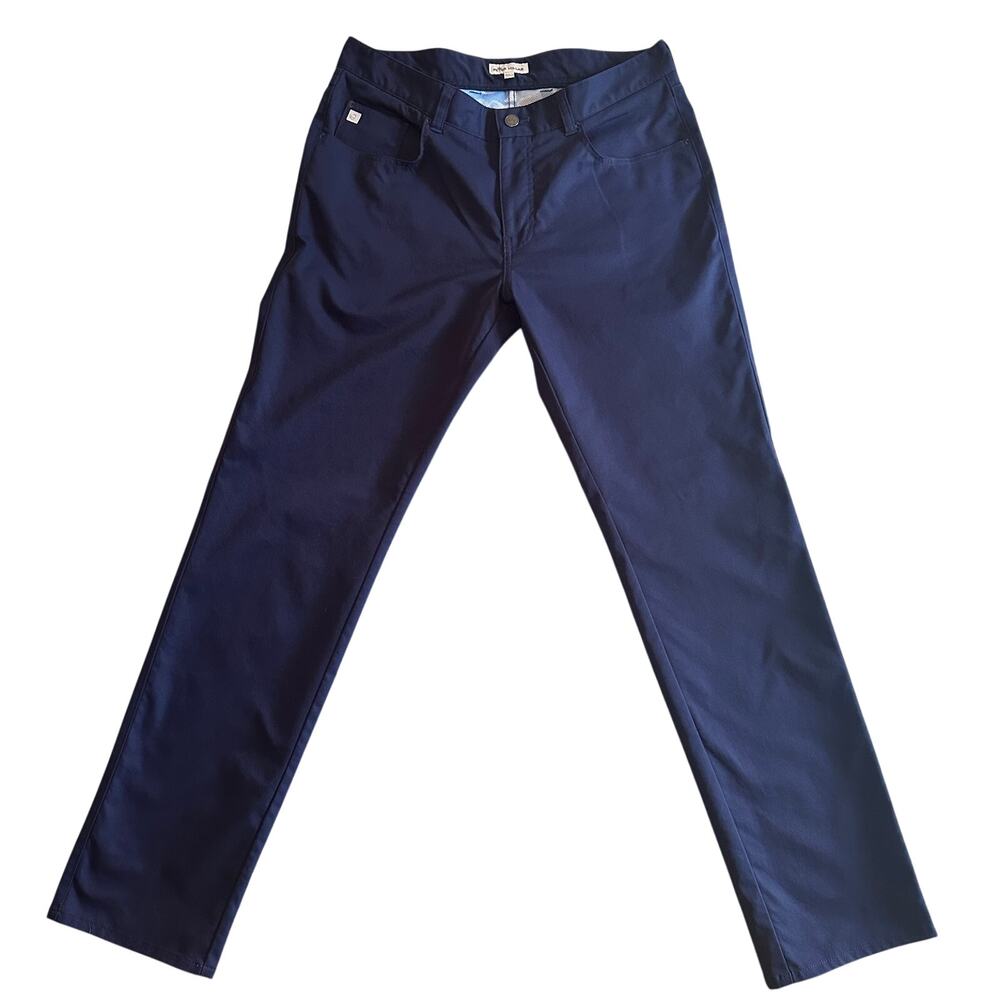 Peter Millar Blue Golf Pants 34X32 Performance 5 Pocket Crown Sport